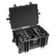 OUTDOOR kuffert i sort med polstret skillevæg 585x410x295 mm Volume: 70,9 L Model: 6800/B/RPD